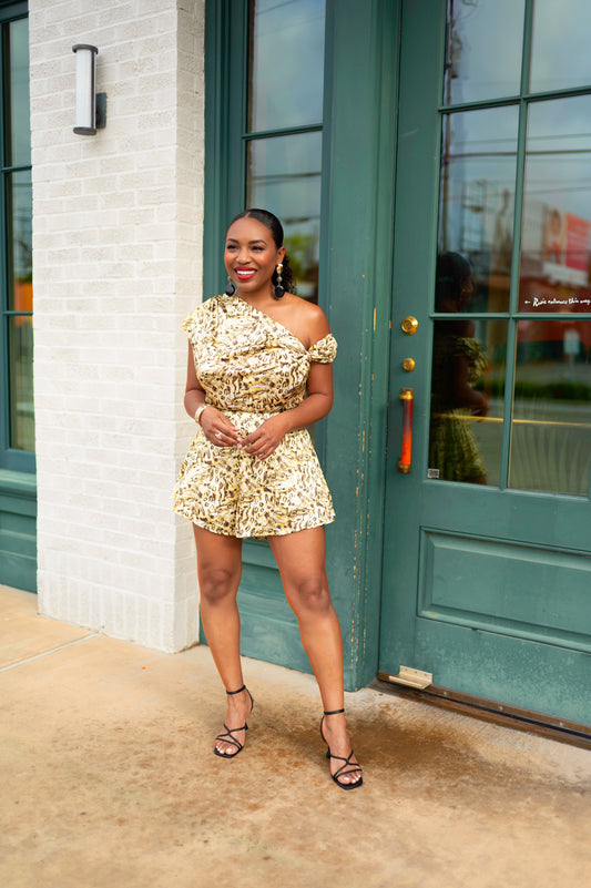 Lemon Drop Short Romper