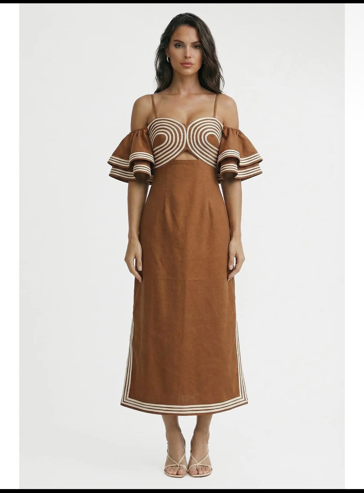 Venice Linen Midi Dress