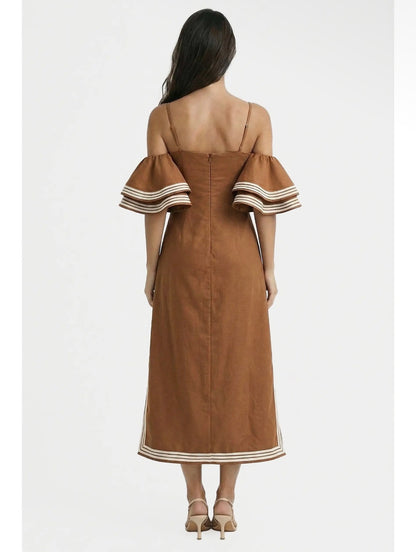 Venice Linen Midi Dress