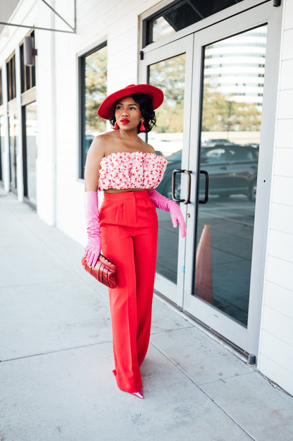 Ruffled Heart 3D Tube Top