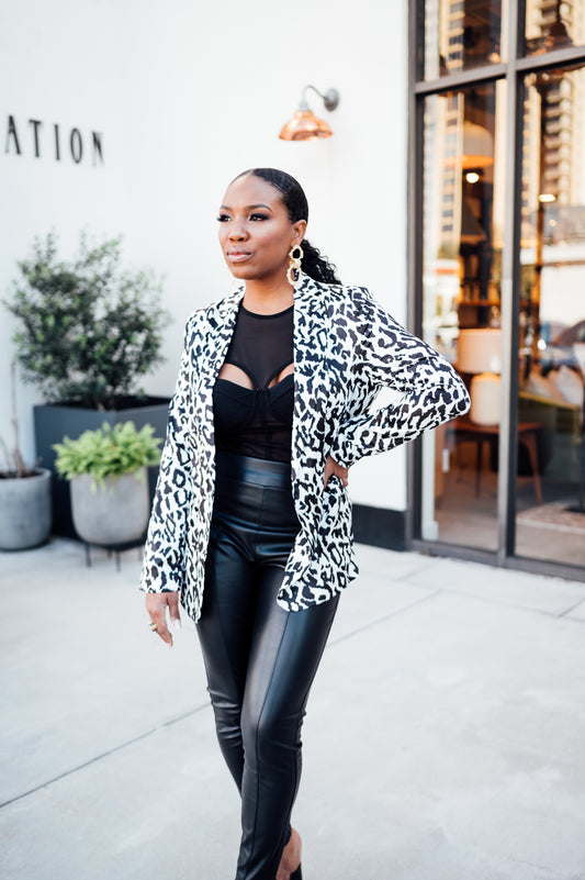 Leopard Blazer